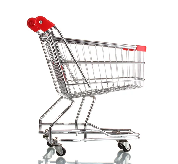 Empty shopping cart isolated on white — Stock Photo, Image