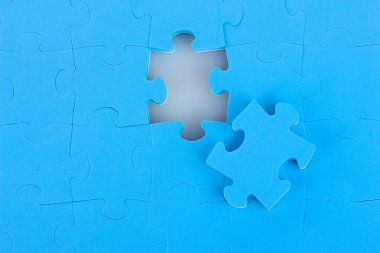 Blue puzzles closeup clipart