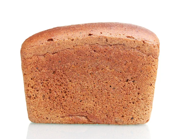 Pão de centeio delicioso isolado em branco — Fotografia de Stock