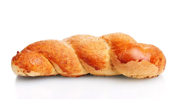Pão doce saboroso isolado no branco — Fotografia de Stock