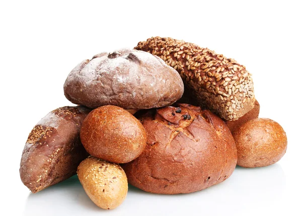 Läckra råg bröd isolerad på vit — Stockfoto