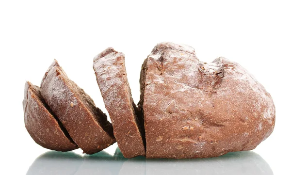 Νόστιμο ψωμί σίκαλης που απομονώνονται σε λευκό — Φωτογραφία Αρχείου