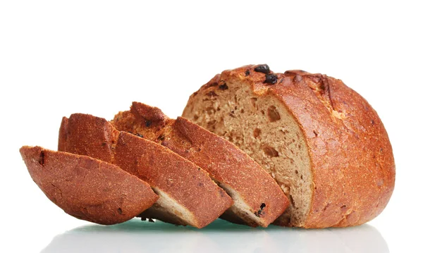 Νόστιμο ψωμί σίκαλης που απομονώνονται σε λευκό — Φωτογραφία Αρχείου