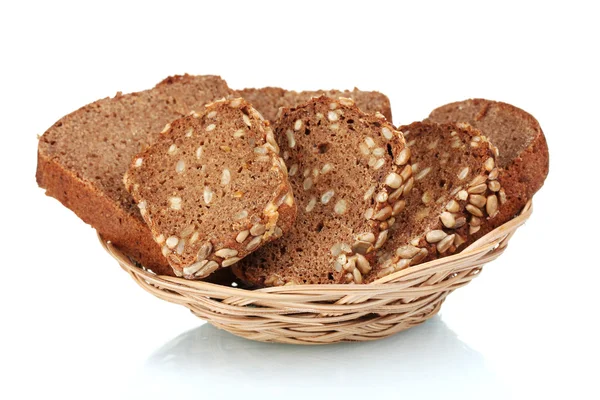 Delicious rye bread isolated on white — Stock Photo, Image