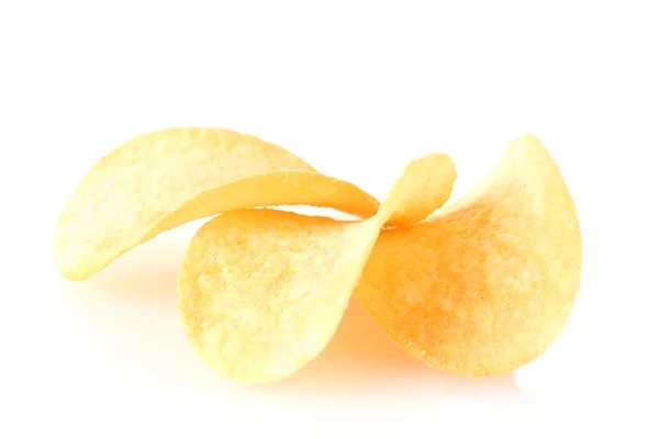 Deliziose patatine isolate su bianco — Foto Stock