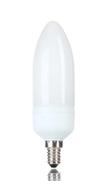Enerji tasarruflu lamba beyaz izole — Stok fotoğraf