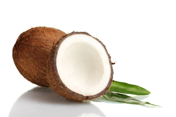 Coco fresco aislado en blanco — Foto de Stock