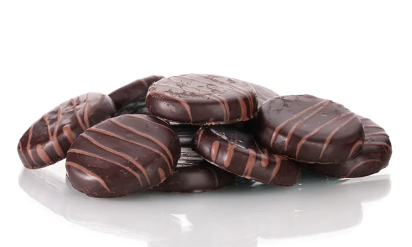 ? hocolate cookie izolované na bílém — Stock fotografie
