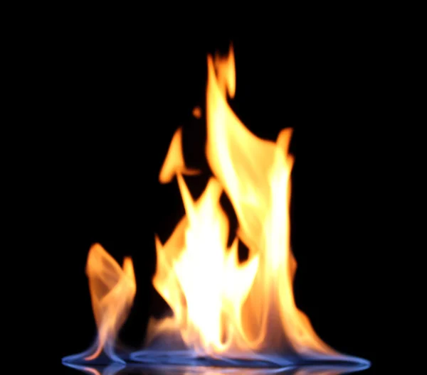 A fekete háttér gyönyörű tűz — Stock Fotó