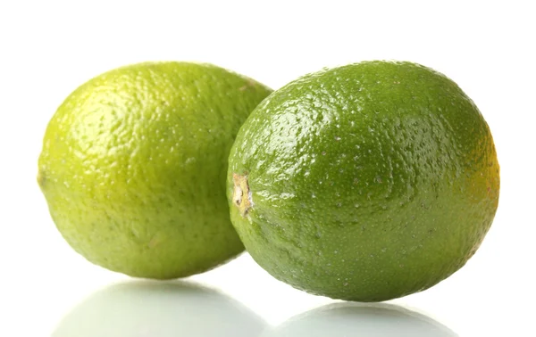 Two ripe limes isolated on white — Stock Photo, Image