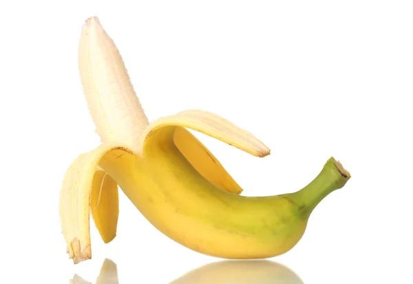 Smakowitym bananem na białym tle — Zdjęcie stockowe