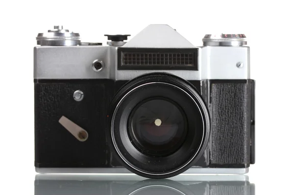 Oude fotocamera geïsoleerd op wit — Stockfoto