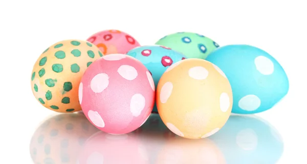 Huevos de Pascua coloridos aislados en blanco —  Fotos de Stock