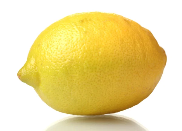 白で隔離される熟したレモン — ストック写真