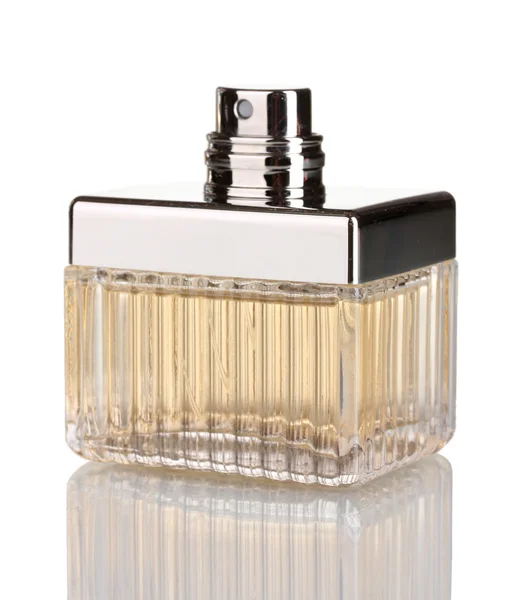 Parfüm in einer schönen Flasche isoliert auf weiß — Stockfoto