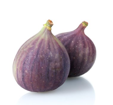 Ripe figs isolated on white clipart