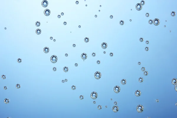 Blauwe water babbles close-up — Stockfoto