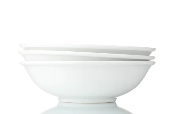 孤立在白色的空碗 — 图库照片