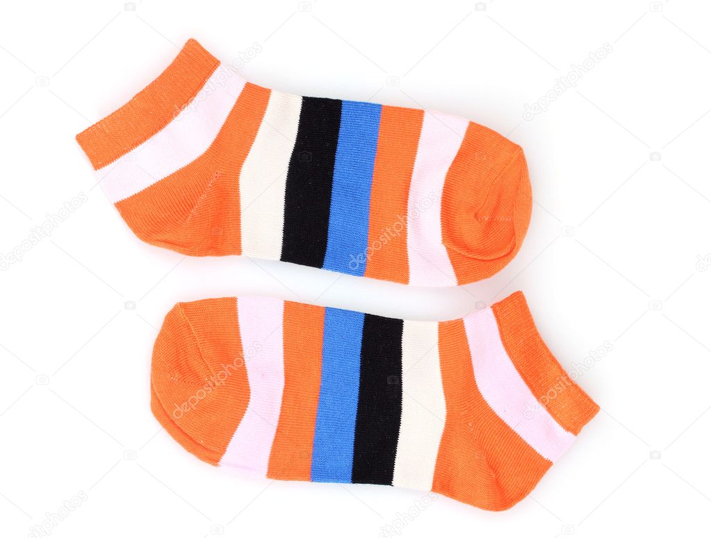 Bright striped socks