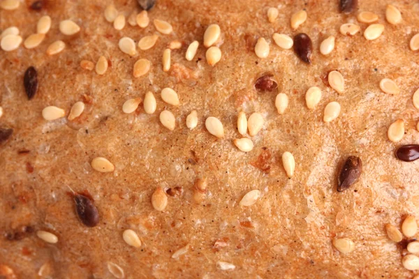 Stock image Delicious bun with sesame seeds closeup