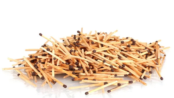Pile of matches isolated on white — Stock Photo, Image