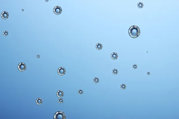 Blue water babbles closeup — Stock Photo, Image