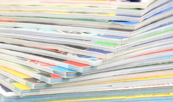 Montón de revistas de primer plano — Foto de Stock