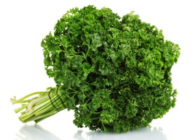 Fresh bunch of parsley isolated on white clipart