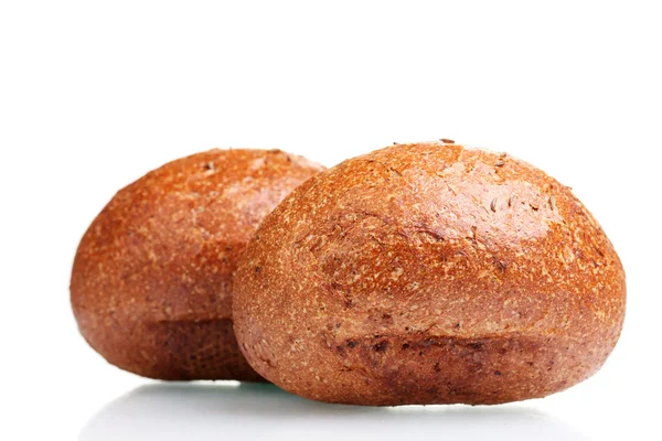 Σίκαλη νόστιμα ψωμάκια που απομονώνονται σε λευκό — Φωτογραφία Αρχείου