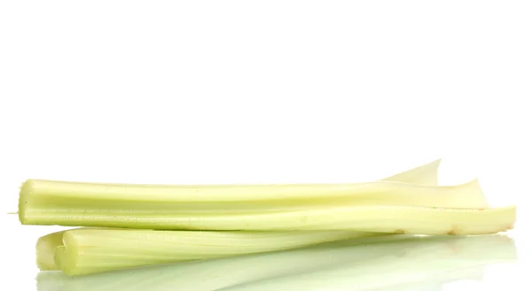白で隔離された新鮮な緑のセロリ — ストック写真