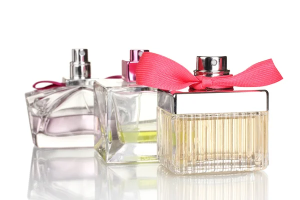 Three perfume bottle isolated on white — Stock Photo, Image