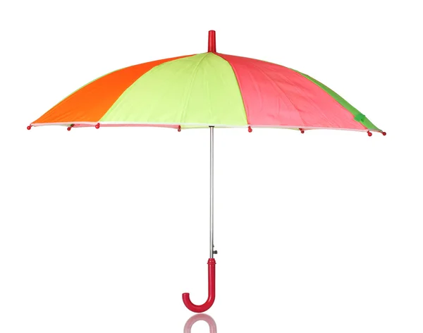 Разноцветный зонтик, изолированный на белом — стоковое фото