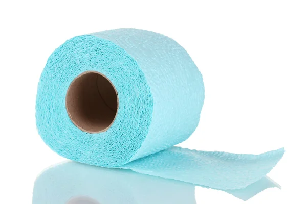 Elszigetelt fehér kék WC-papír — Stock Fotó