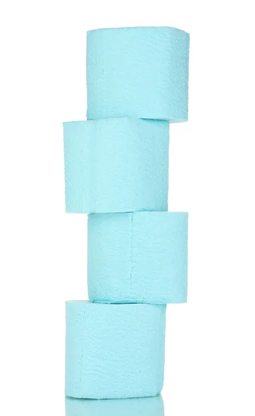 Rotoli di carta igienica isolati su carta bianca — Foto Stock