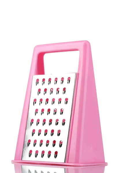 Pink grater isolated on white — Stock Photo, Image