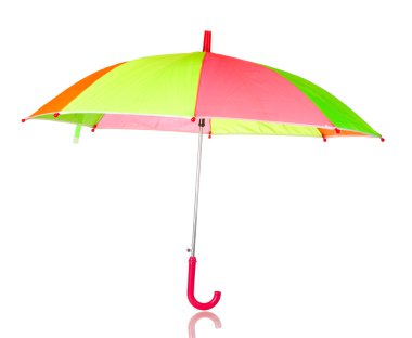Multi-colored umbrella isolated on white clipart