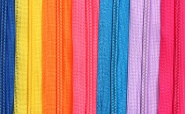 Multicolored zipper closeup clipart