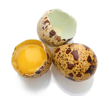 Quail eggs isilated on white clipart