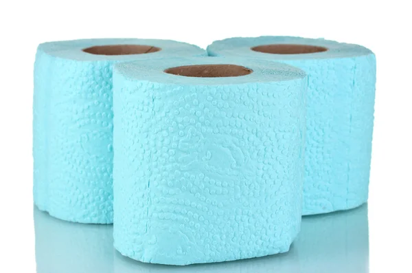 Rullar av toalettpapper isolerade på vitt — Stockfoto