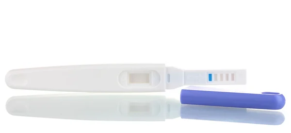 Schwangerschaftstest ist isoliert auf weiß — Stockfoto