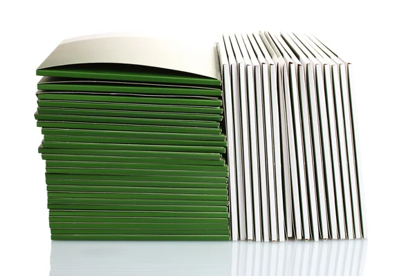 Birçok yeşil klasör üzerinde beyaz izole — Stok fotoğraf