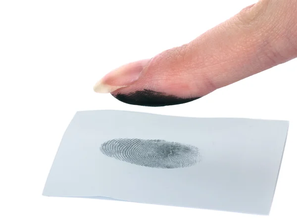 Fingerabdruck isoliert auf weiß — Stockfoto