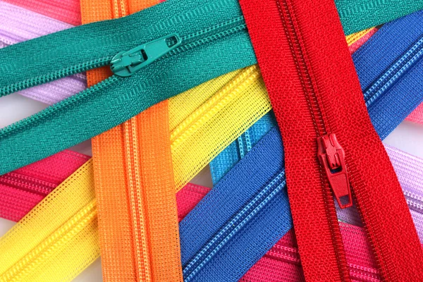 Multicolored zipper closeup — Stock Photo, Image