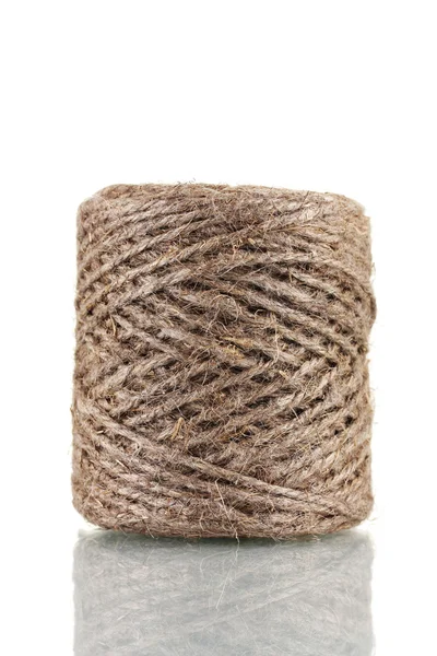 Hank of rope isolated on white — Stock Photo, Image