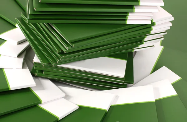 Много зеленых папок крупным планом — стоковое фото