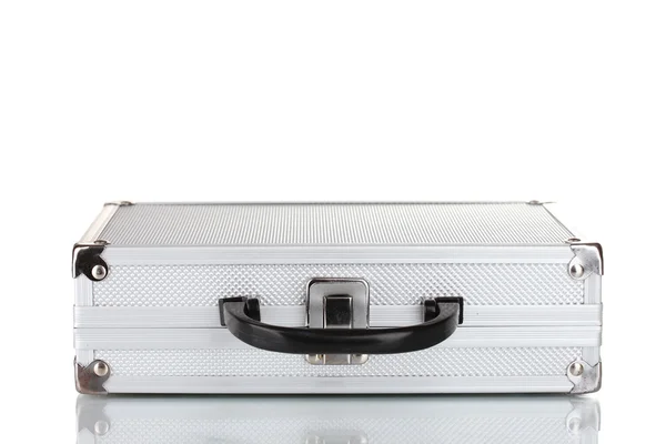 Сіра коробка для інструментів ізольована на білому — стокове фото