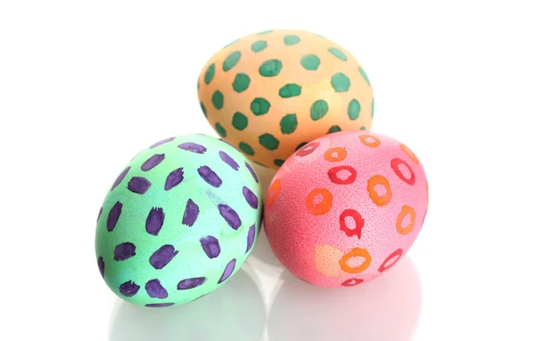 Colorful Easter Eggs isolated on white — Stock Photo, Image