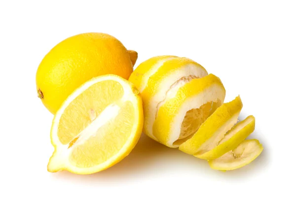 stock image Ripe lemons isolated on white