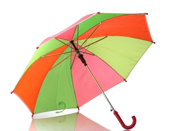 Multi-colored umbrella isolated on white — Stock Photo, Image