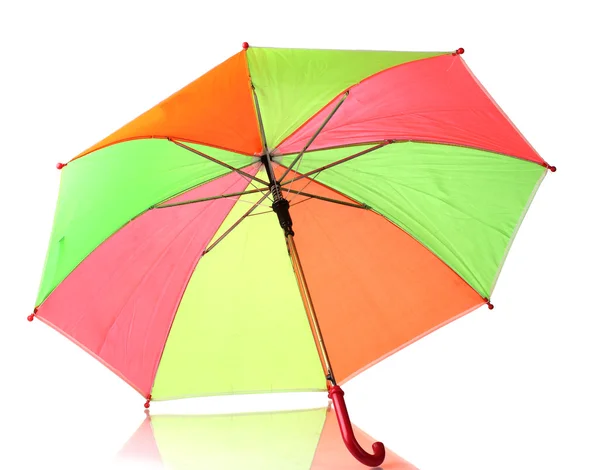 Multi-farvet paraply isoleret på hvid - Stock-foto